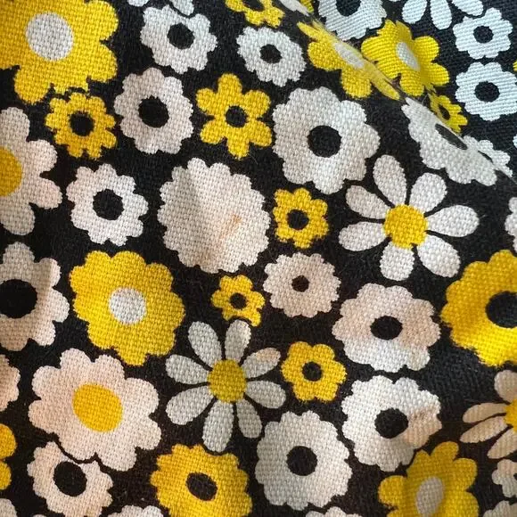 Vintage 60s Bobbie Brooks Pop Art Floral Print Lederhosen Overall Shorts Mod - Picture 7 of 8